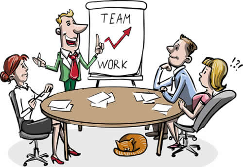 Ilustración de equipo de trabajo